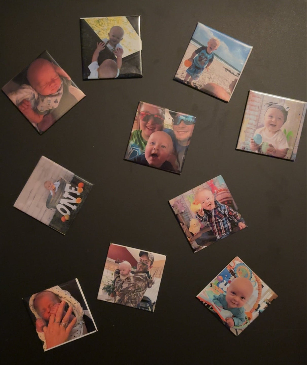 Custom 2 inch by 2 inch photo memory magnets