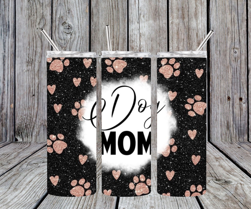 Dog mom Black with pink