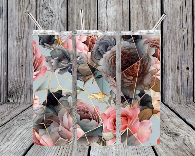 Pink, gold black and roses