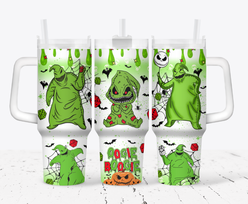 Oogie Boogie with a pumpkin and green drip
