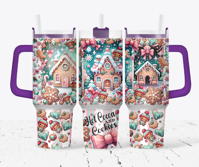 Pink Gingerbread house- christmas