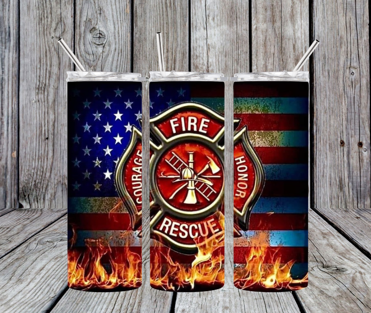 Courage, Fire, Honor fire fighter