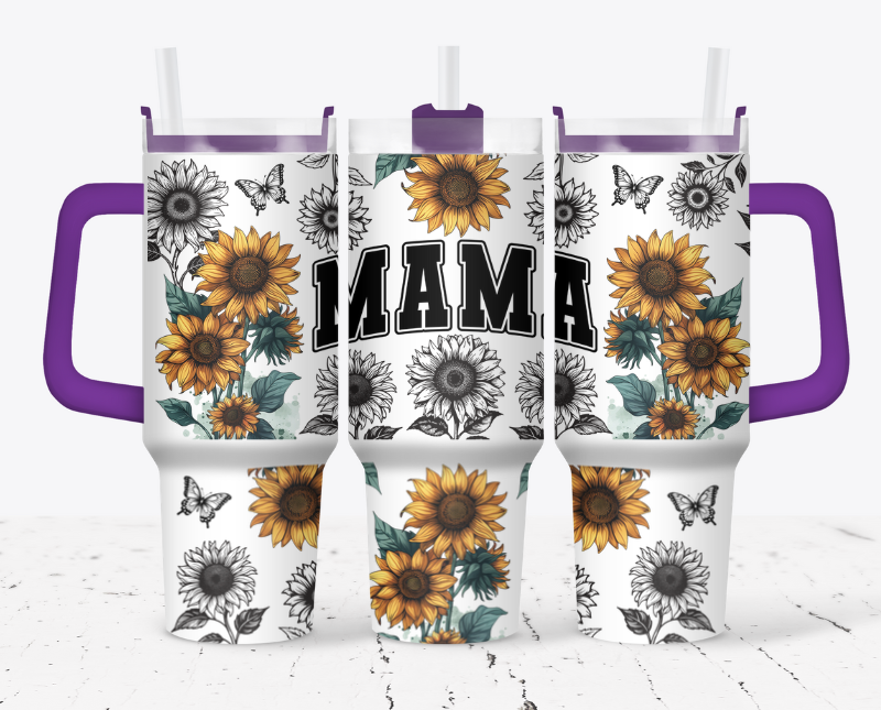 MAMA Sunflower with butterflies