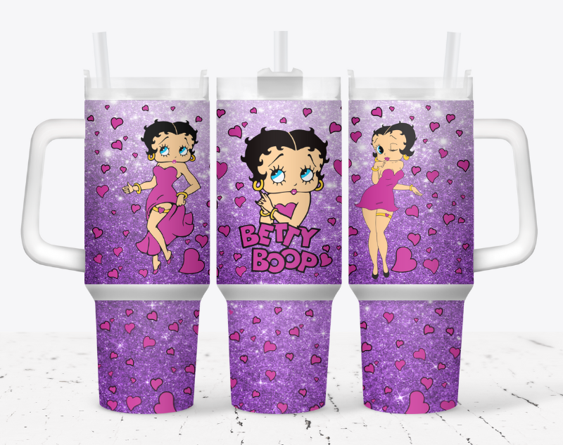 Betty boop purple sparkle style