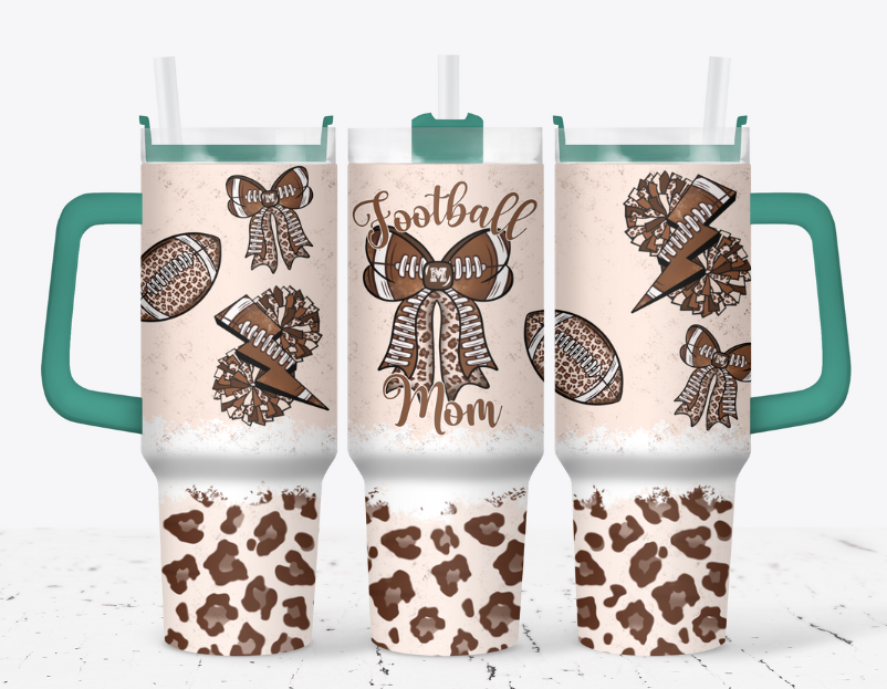 Football Mom with animal print
