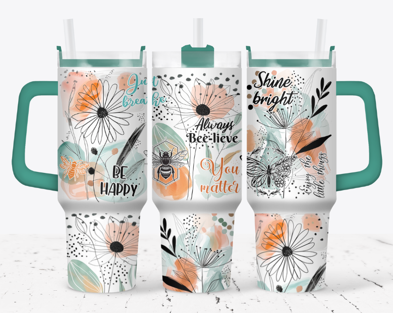 Positive affirmations tumbler