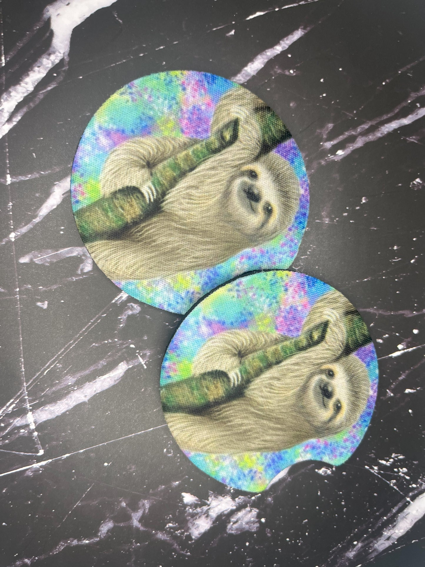 Sloth with colorful spots