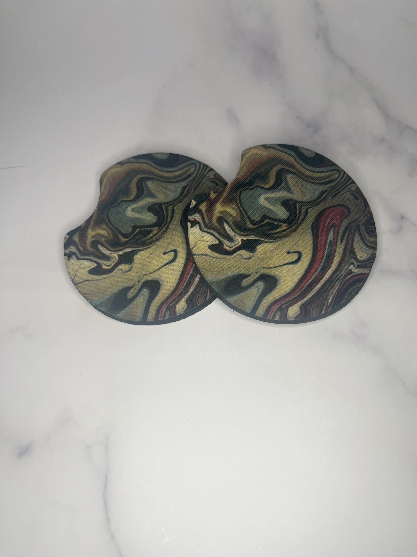 Tan swirl with colors