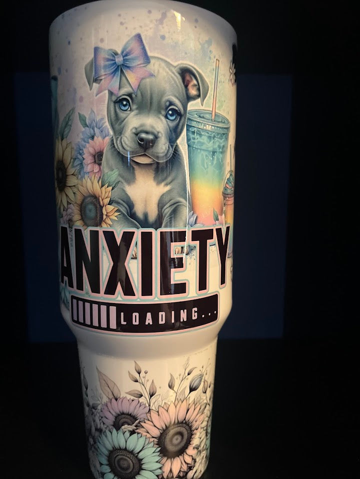 Anxiety Loading Grey pitbull