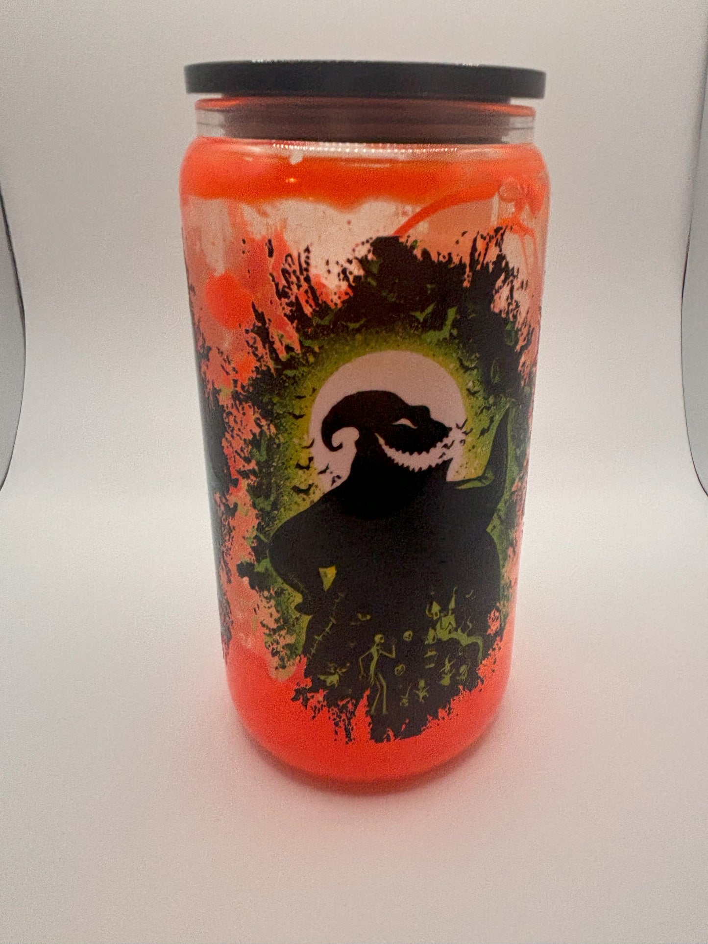 oogie, jack and sallie with matching acrylic/resin lid