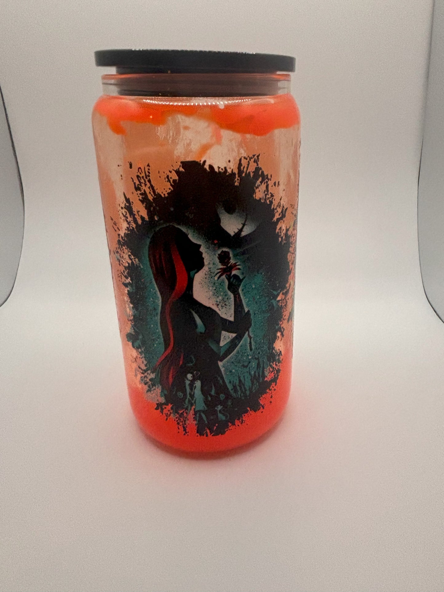 oogie, jack and sallie with matching acrylic/resin lid