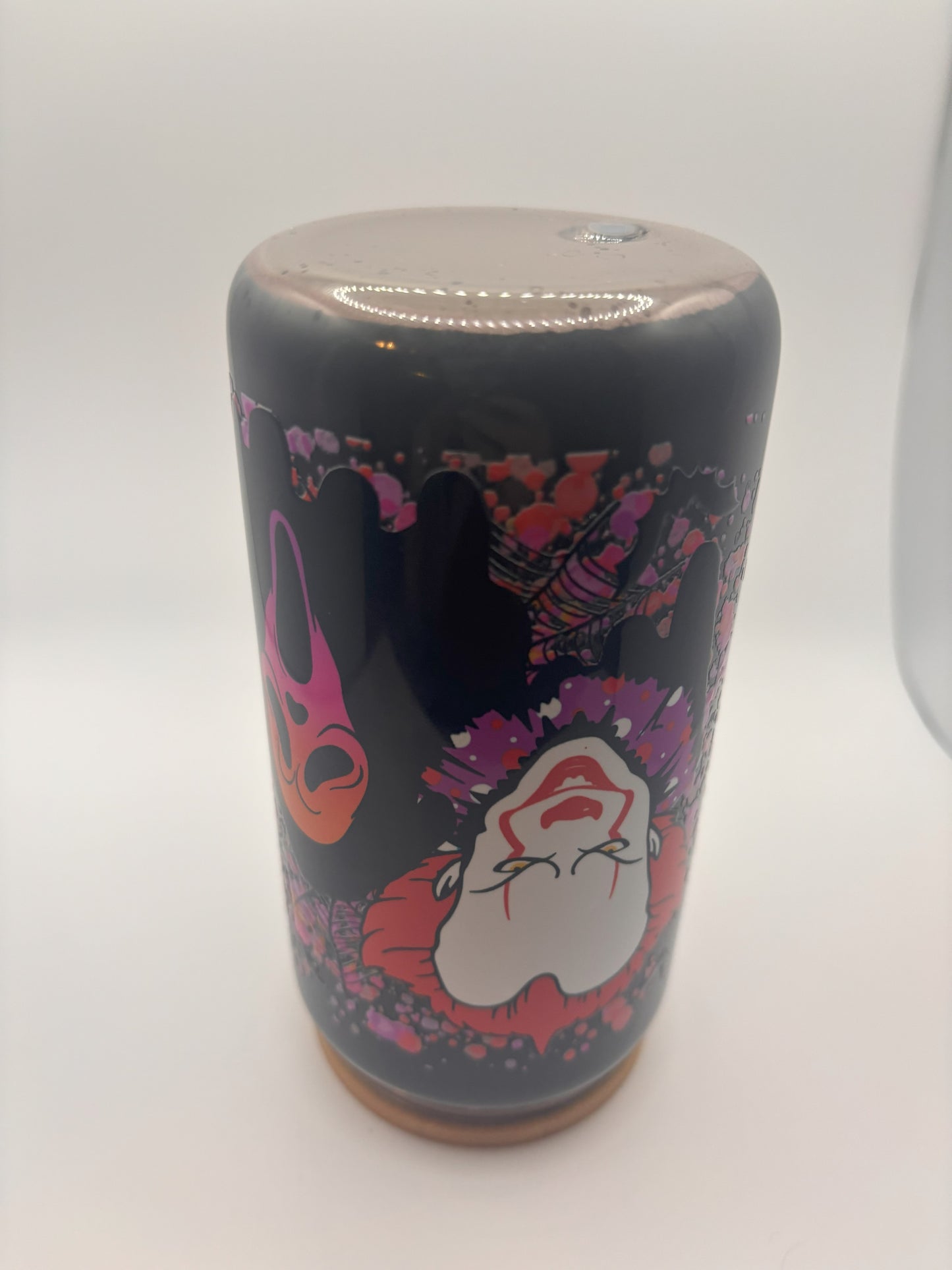 Scary characters with splatter - grey