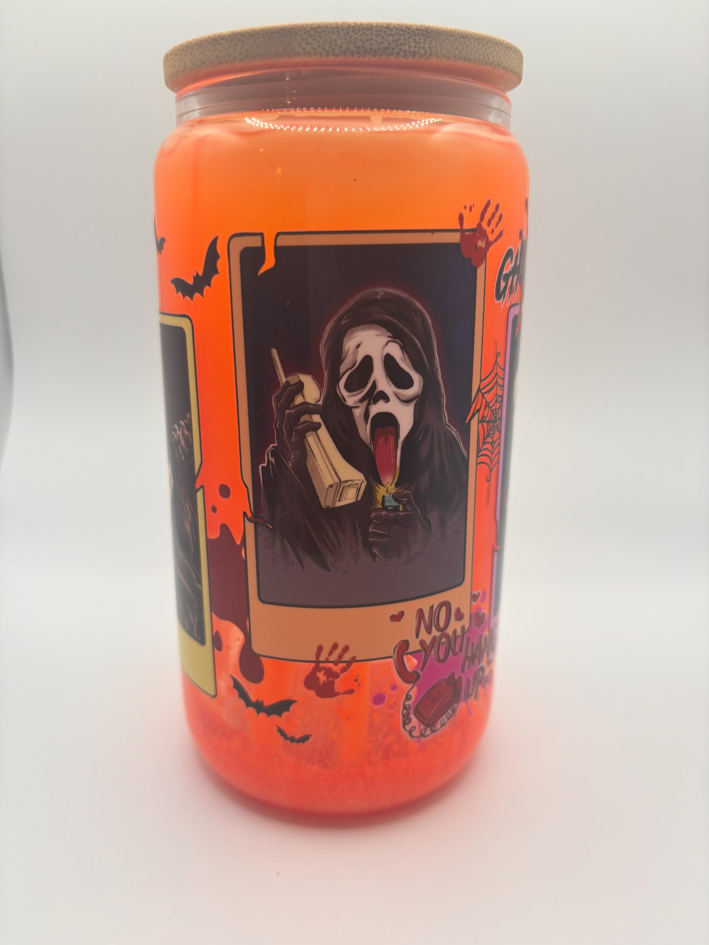 Orange drip style- horror cards