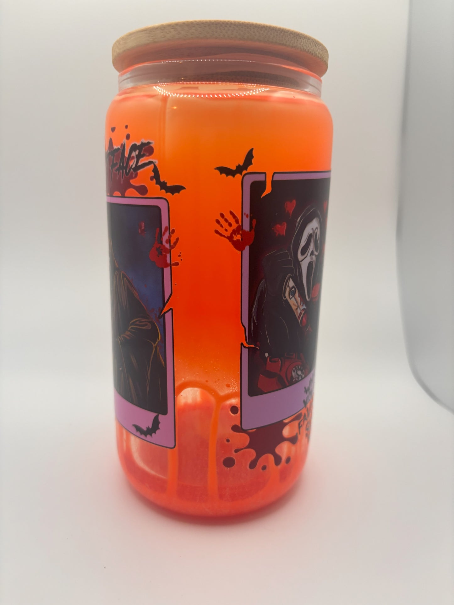Orange drip style- horror cards