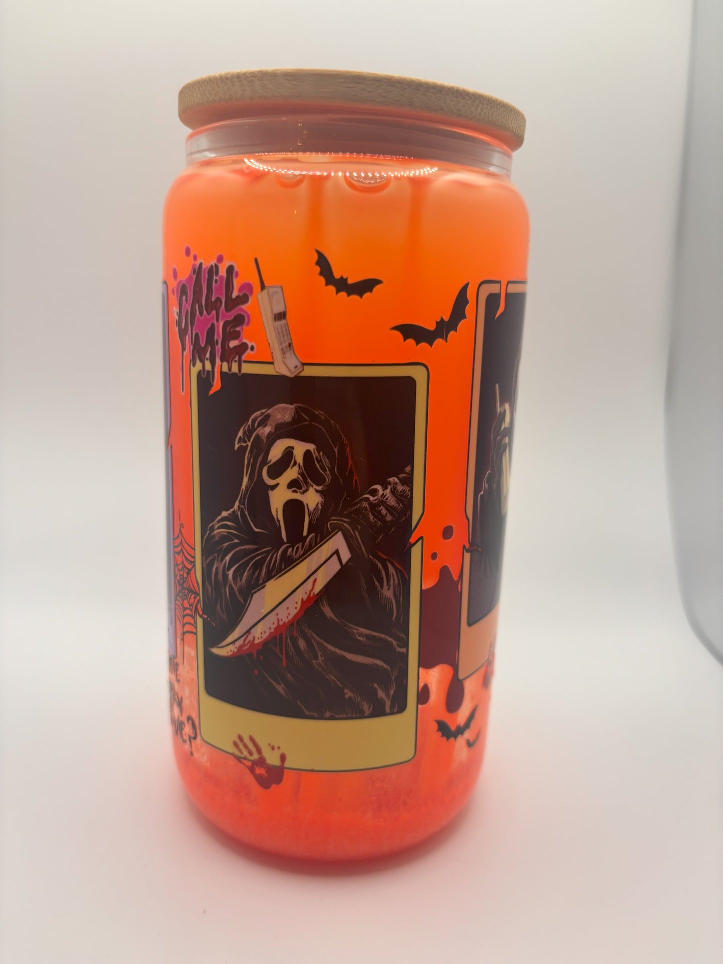 Orange drip style- horror cards