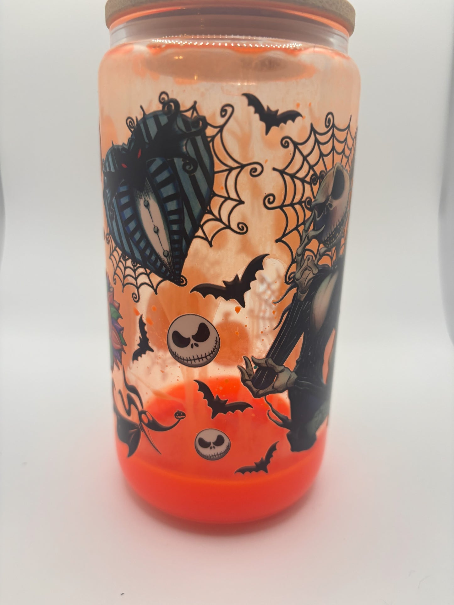 Orange drip jack Skellington with hearts