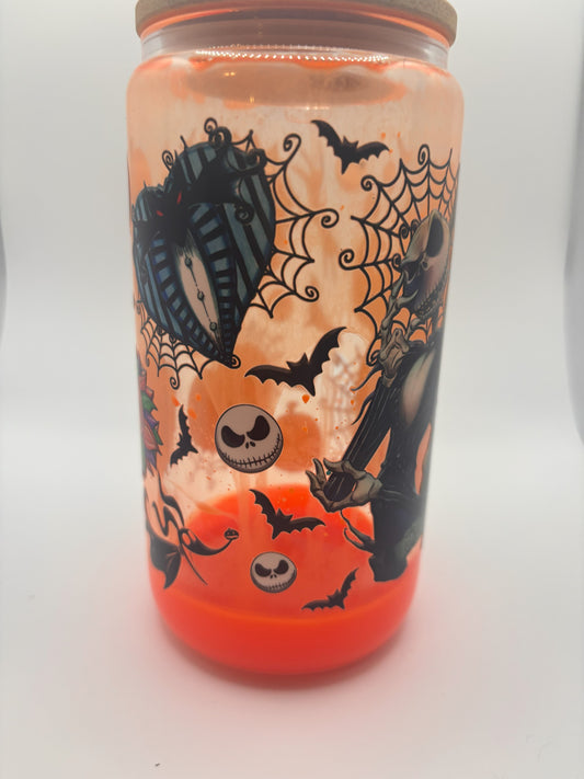 Orange drip jack Skellington with hearts