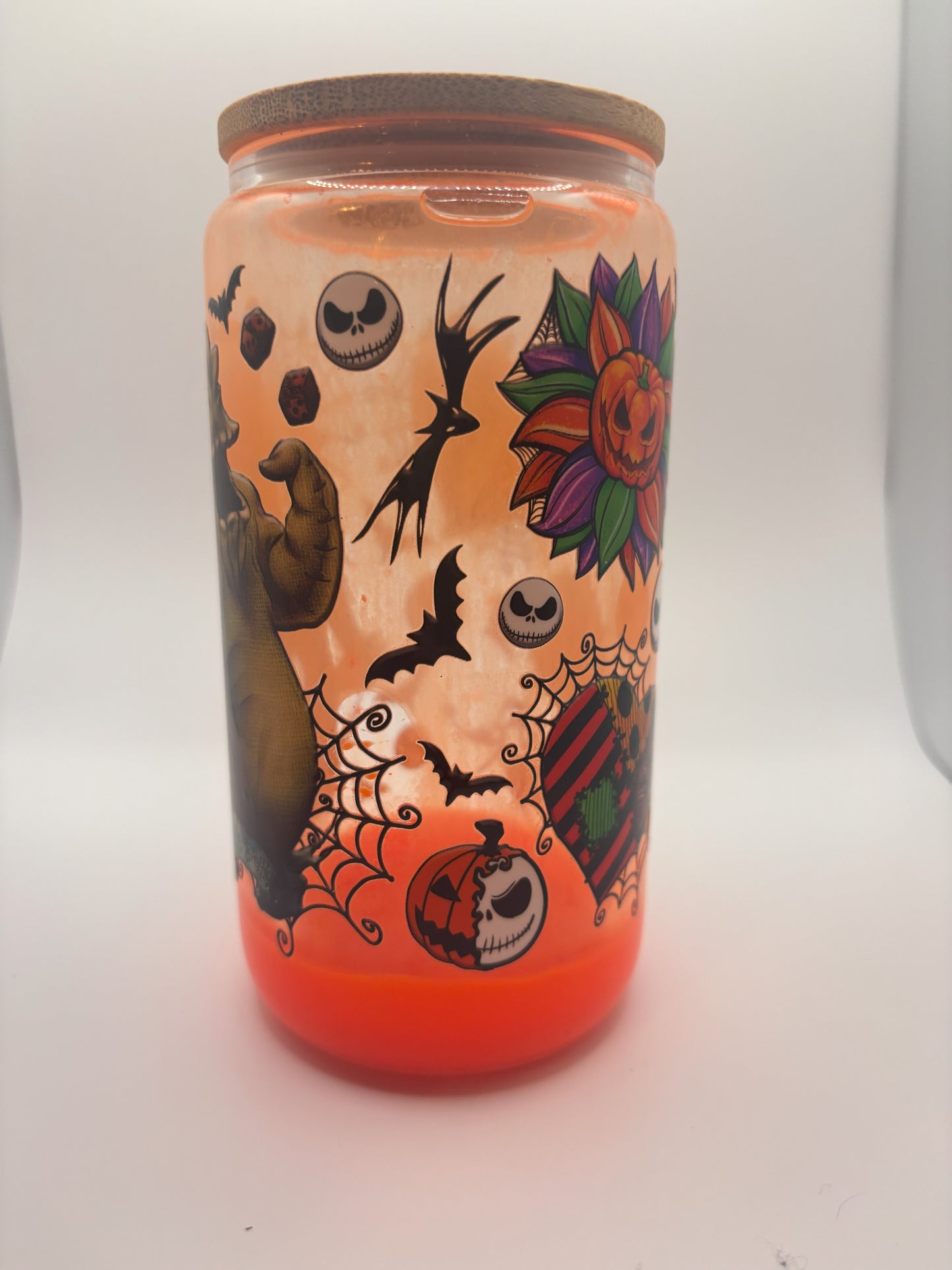 Orange drip jack Skellington with hearts