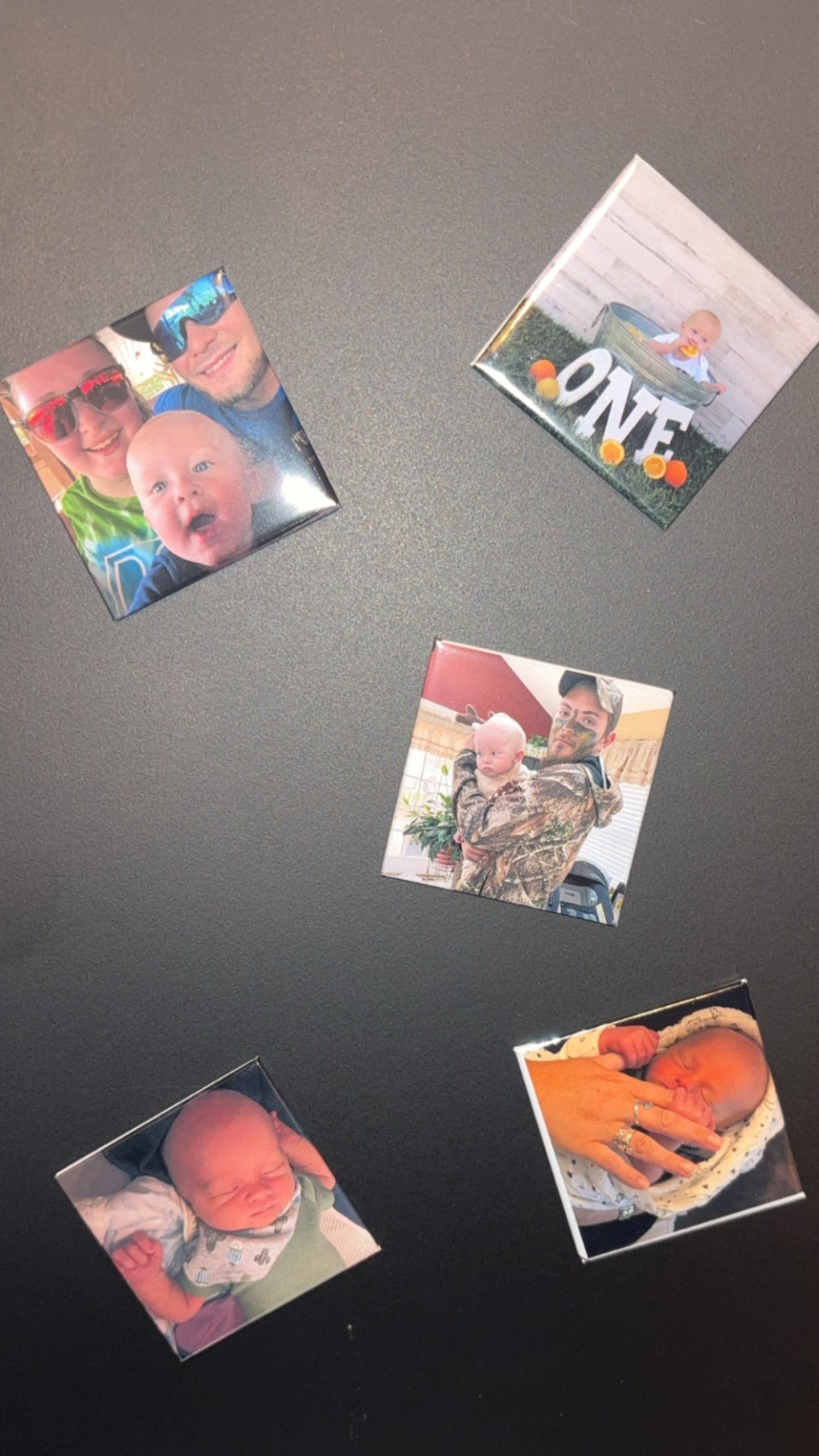 Custom 2 inch by 2 inch photo memory magnets