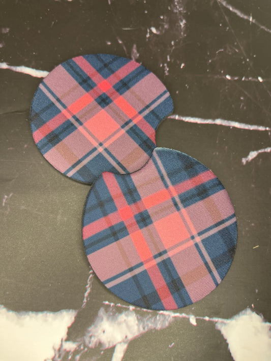 Pink and blue plaid