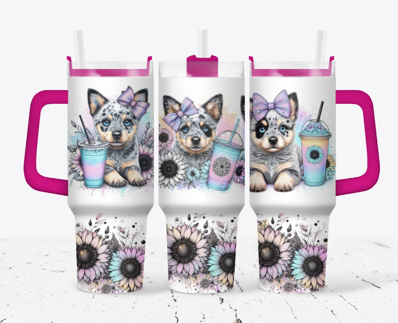 Cattle dog style with adorable flowers