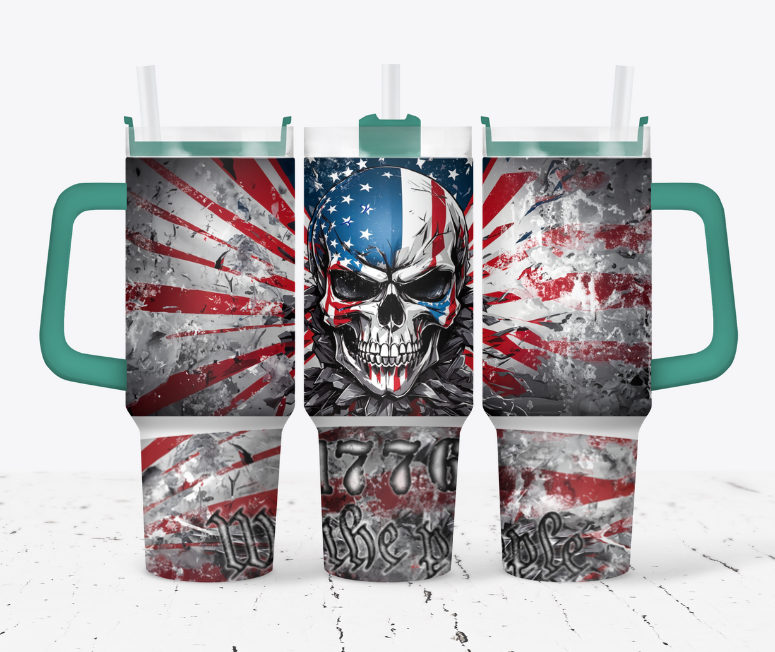 American flag skull - 1776