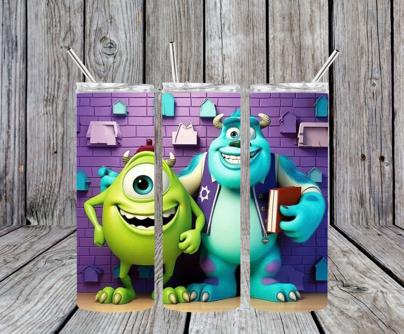 Monsters inc Mike and sully in college