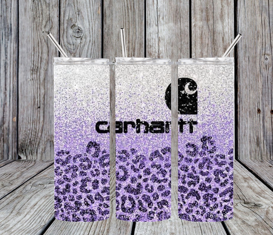 Purple sparkle leopard carhartt