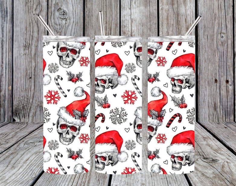 Skulls with candy cane