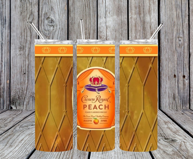 Crown royal peach with pattern