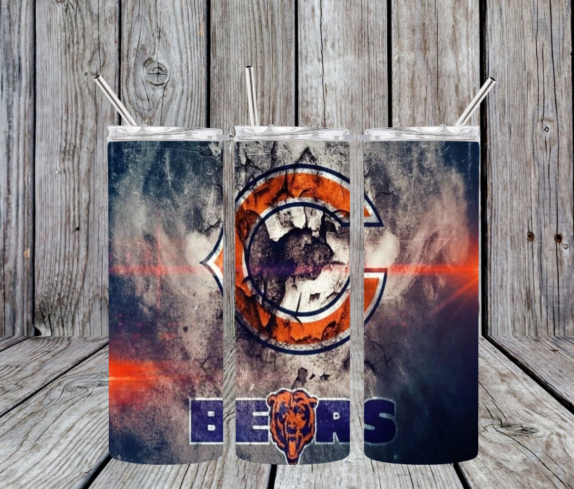 Chicago bears blue and orange smoke