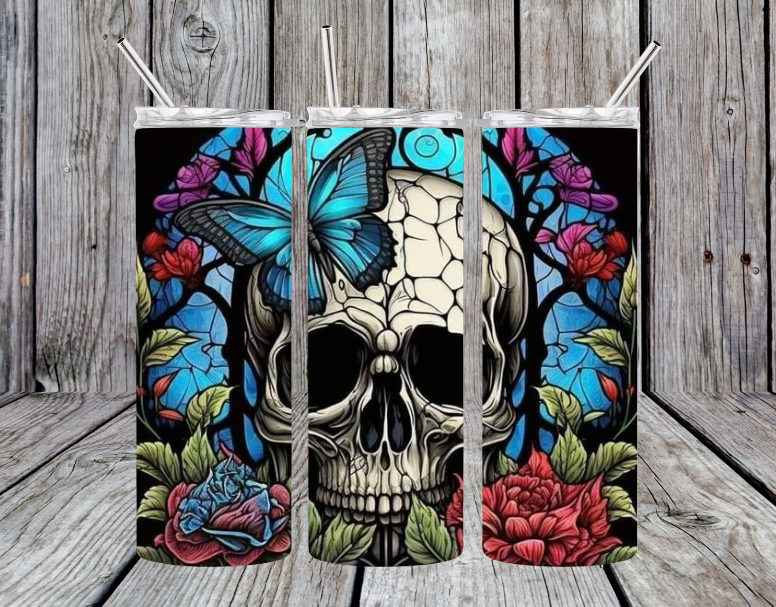 Skull stainglass