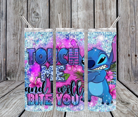 Touch me and ill bite stitch