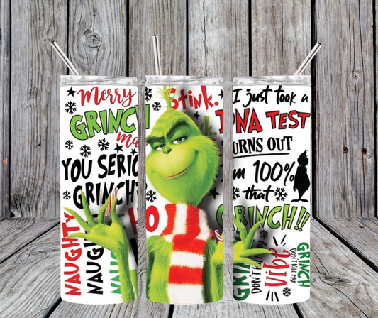 White with sayings grinch