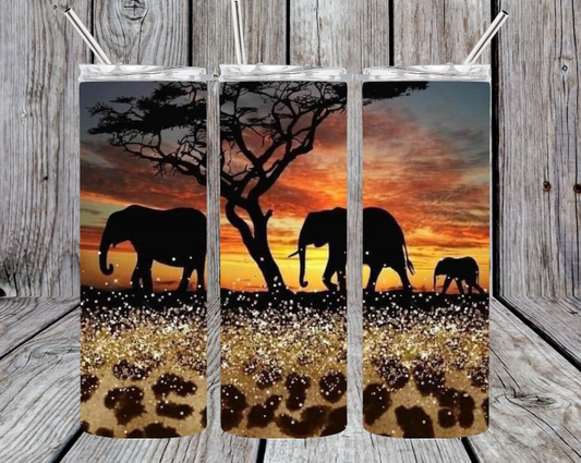 Elephants with cheetah and sparkle