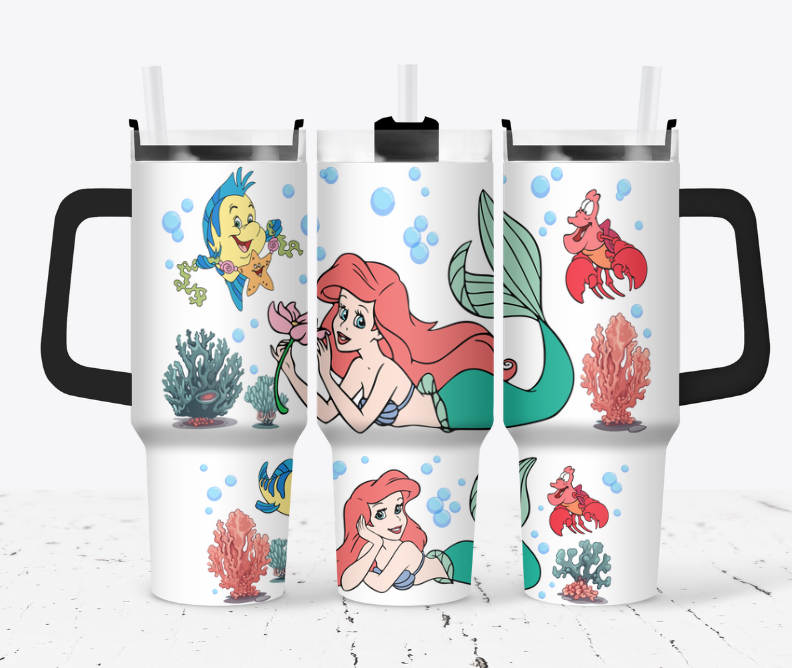 Little mermaid with bubbles
