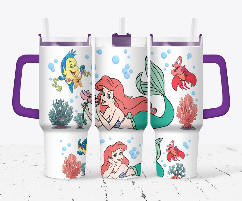 Little mermaid with bubbles