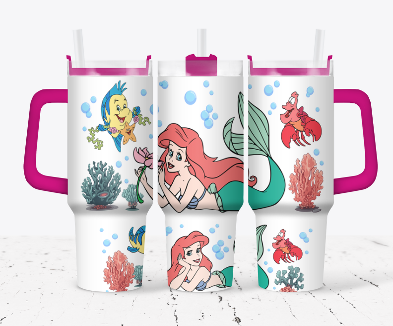 Little mermaid with bubbles