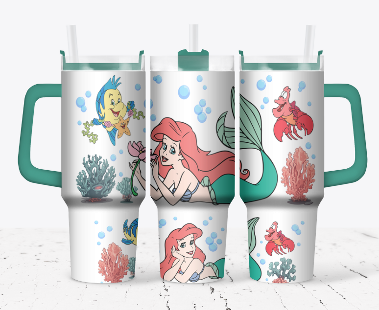 Little mermaid with bubbles