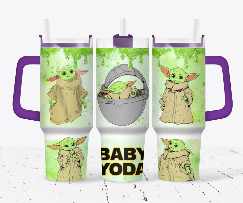 Baby yoda style green drip