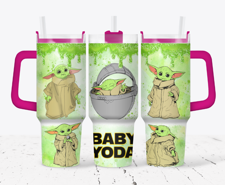 Baby yoda style green drip