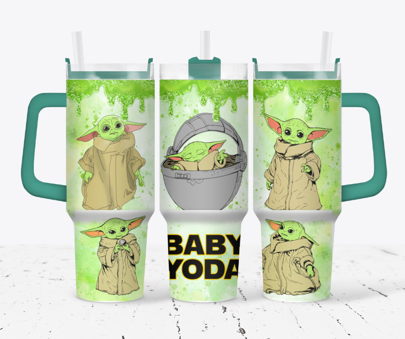 Baby yoda style green drip