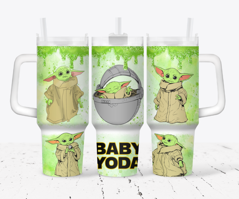 Baby yoda style green drip