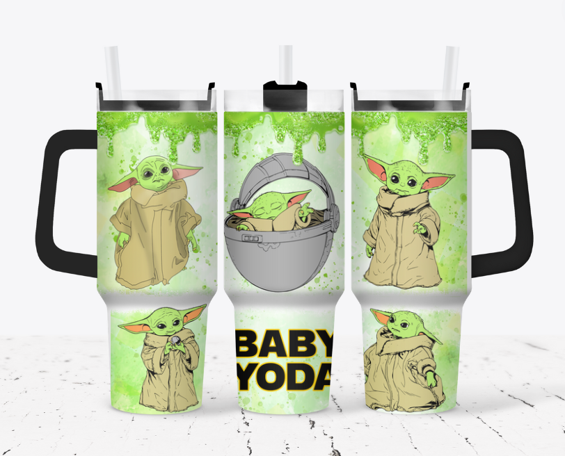 Baby yoda style green drip