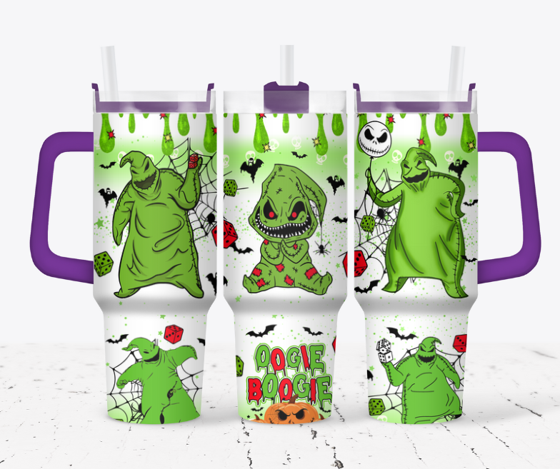 Oogie Boogie with a pumpkin and green drip
