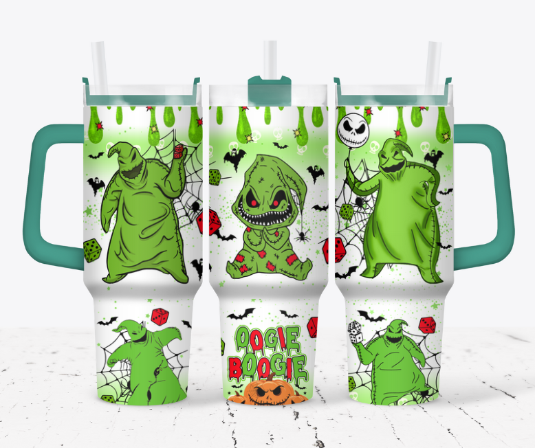 Oogie Boogie with a pumpkin and green drip