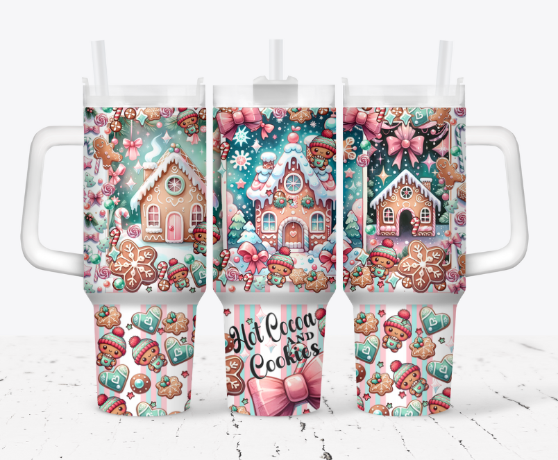 Pink Gingerbread house- christmas