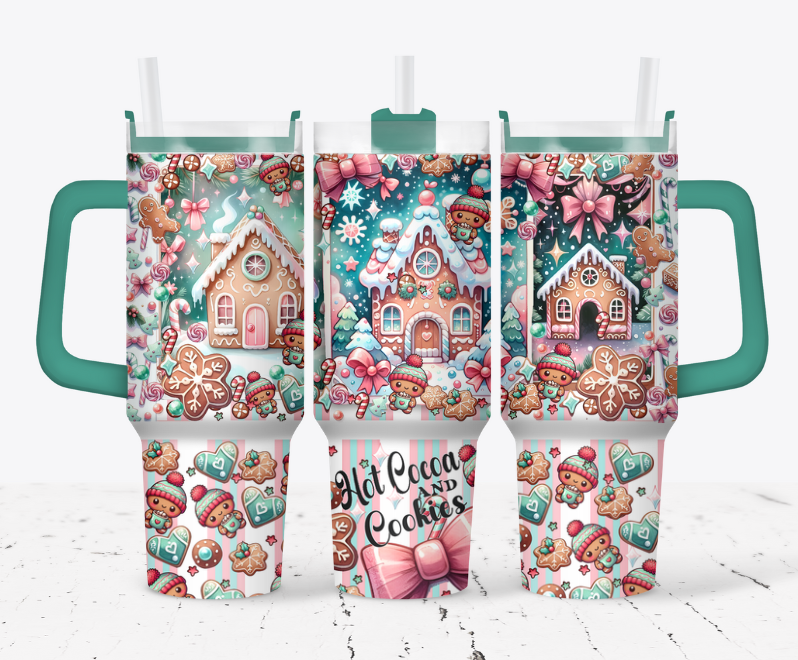 Pink Gingerbread house- christmas