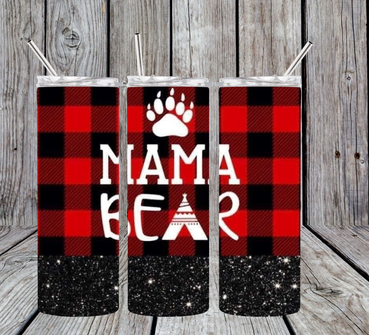 Mama Bear Red Plaid