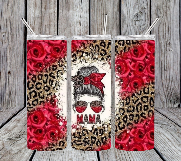 Mama Red roses and leopard